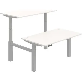 Kancelářský vozík HOBIS párový výškově stavitelný stůl 140 cm, paměť.ovlad. - MOTION DUAL MSD 3M 1400, bílá + doprava zdarma