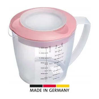 Džbán na mixování s víkem Helena, 1,4 l, růžová barva
