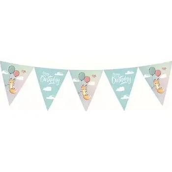 Vlaječková girlanda Pastel Animals 326 cm