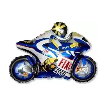 Balónek Fóliový balónek Motorka GP Modrá 73cm x 98cm