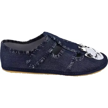 Dívčí tenisky KTR barefoot papuče modré - kočka 30