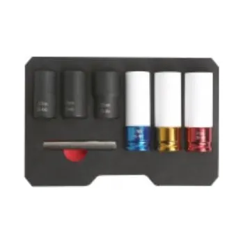 Gola hlavice Sada úderových hlavic 1/2", krytka na ALU, 17 - 21 mm, QUATROS