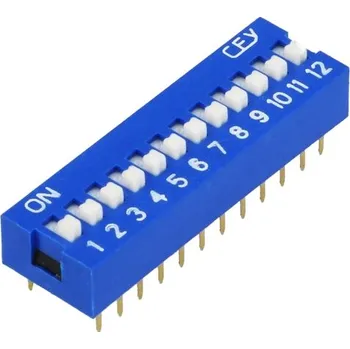 vypínač Spínač DIP-12