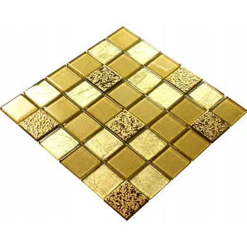 Obklad Skleněná mozaika Englass 30 x 30 cm, odstíny žluté a zlaté