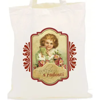 Plátěná nákupní taška, Nakupuji s radostí DOPRODEJ