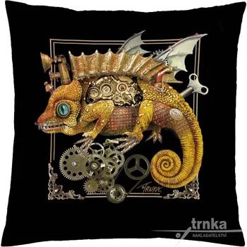 Povlečení Steampunk povlak na polštář 40 x 40 cm - Mechanický chameleon