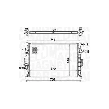 Chladič motoru Chladič, chlazení motoru MAGNETI MARELLI 350213157700