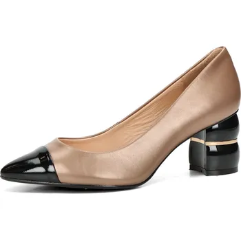 Dámské lodičky ETIMEĒ dámské kožené lodičky - béžové