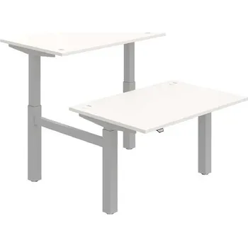 Kancelářský vozík HOBIS párový výškově stavitelný stůl MOTION DUAL MSD 2 1200, stand.ovládání, bílá + doprava zdarma