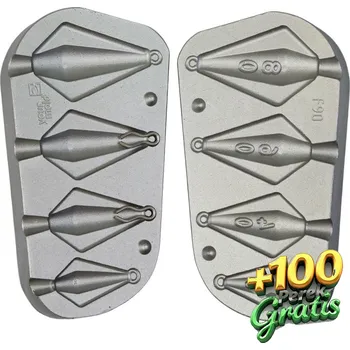 FORMA LETADLO 20,40,60,80G+100 PEREK ZDARMA (Forma na olovo F-90)