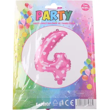 Balónek Balónek nafukovací - číslo 4 růžový