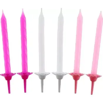 Dortová svíčka Narozeninové svíčky růžové pro holčičku