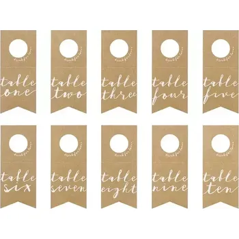Svatební dekorace Dekorační číslice na stůl na láhev 12 ks