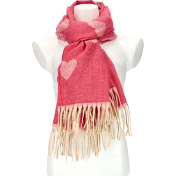 Šála Dámská fuchsiově růžová teplá dlouhá zimní šála 208x64 cm