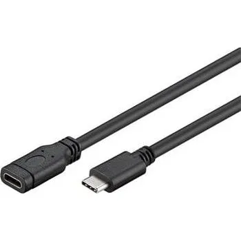 Datový kabel Prodlužovací kabel USB 3.1 konektor C/male - C/female, černý, 1m ku31mf1