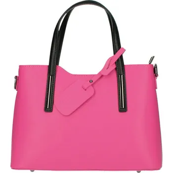 Kožená fuchsiová dámská kabelka do ruky Maila