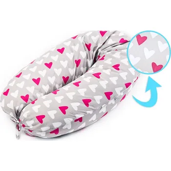 SENSILLO TĚHOTENSKÝ CROISSANT XL Vzor: SRDCE RŮŽOVÁ