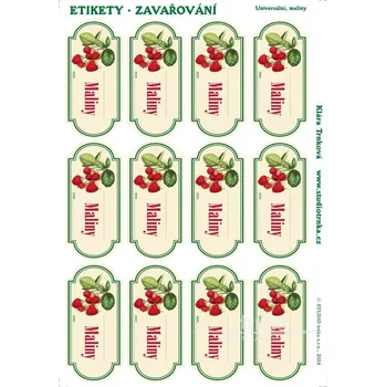 Speciální papír Samolepky na zavařeniny - Maliny