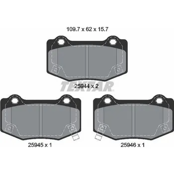 Brzdová destička Sada brzdových destiček, kotoučová brzda TEXTAR 2594401