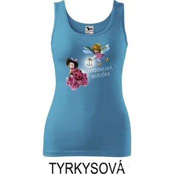 Tílko dámské, Tvrdohlavá beruška Barva: Tyrkysová, Velikost: XL