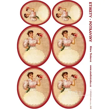 Speciální papír Samolepicí etikety bez nápisů, skvělá hospodyně, 1 arch