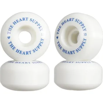 Kolečka pro skateboard HEART SUPPLY Clean Heart | 53x32mm | sada 4ks | WHITE-BLUE