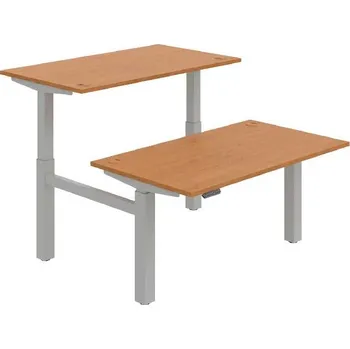 Kancelářský vozík HOBIS párový výškově stavitelný stůl 140 cm, paměť.ovlad. - MOTION DUAL MSD 2M 1400, olše + doprava zdarma