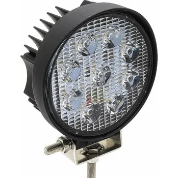 Pracovní světlo Kulaté LED pracovní světlo Ø 110 mm, 10-36V DC, 27W, 2025LM, široký paprsek, 9 LED, 6000/6500K