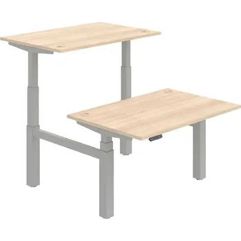 Kancelářský vozík HOBIS párový výškově stavitelný stůl 120 cm, paměť.ovlad. - MOTION DUAL MSD 3M 1200, akát + doprava zdarma