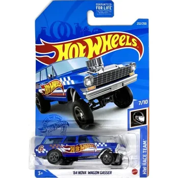 autíčko HOT WHEELS - '64 Nova Wagon Gasser Blue (E6)