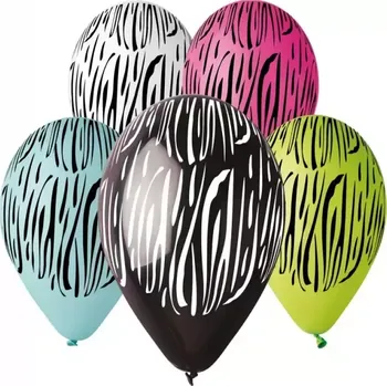 Balónek Latexový balonek s potiskem zebry