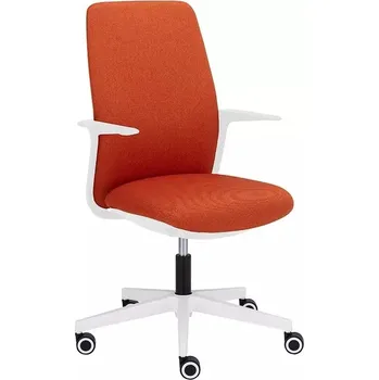 ALBA CR Kancelářská židle LEVIA, bílé plasty - střední opěrák