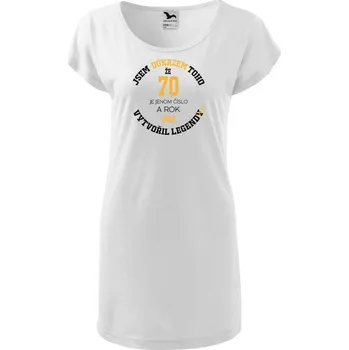 Dámské tričko DOBRÝ TRIKO Dámské tričko/šaty s potiskem 70 je jen číslo Velikost: S, Barva: Mátová