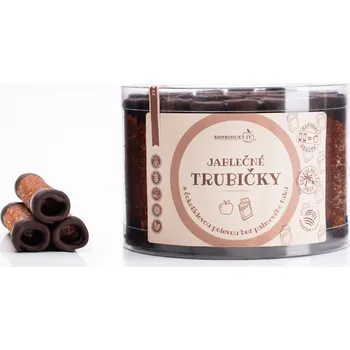 Sušené ovoce Jablečné trubičky s čokoládovou polevou BEZ PALMOVÉHO TUKU 43ks (540g)