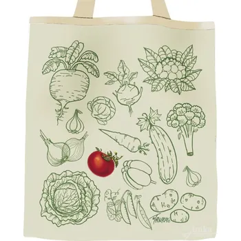 Nákupní taška Plátěná nákupní taška, Zelenina ve světlém