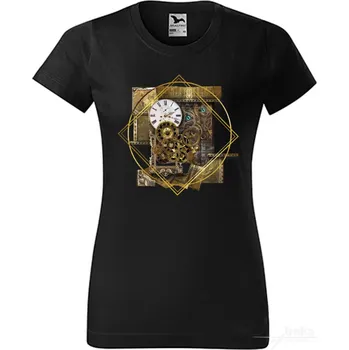 Dámské tričko Tričko dámské Magické oči v rámečku, Steampunk Barva: Černá, Velikost: XS