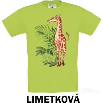 Tričko UNI Žirafa Barva: Limetková, Velikost: S