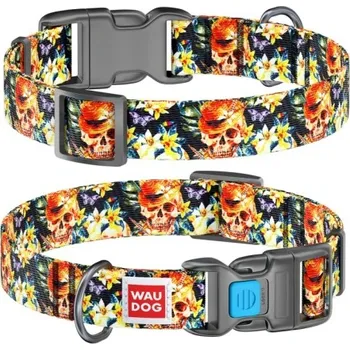 Obojek pro psa Obojek pro psa WAUDOG SKULL L 35-58 cm, nylonový