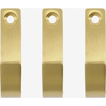 Věšák Meraki Sada nerezových háčků Meraki Thapsus mosazné 3ks mosazná