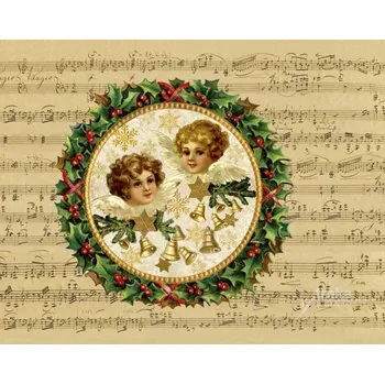 prostírání Vánoční bavlněné prostírání - Dva andělíčci