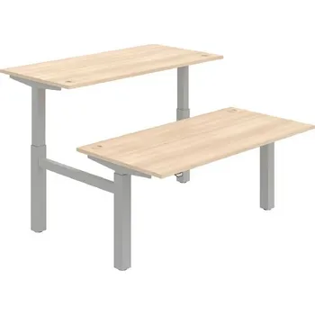 Kancelářský vozík HOBIS párový výškově stavitelný stůl MOTION DUAL MSD 2 1600, stand.ovládání, akát + doprava zdarma