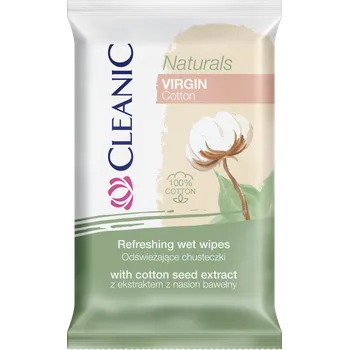 Papírový kapesník Cleanic Natural Virgin osvěžující ubrousky, 15 ks/1 bal