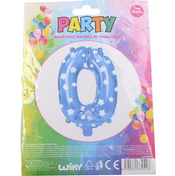 Balónek Balónek nafukovací - číslo 0 modrý