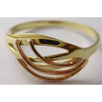 Prsten Klenoty Budín Mohutný zlatý prsten ze žlutého a červeného zlata 585/1,49gr vel.58 221040962 (Klenoty Budín Mohutný zlatý prsten ze žlutého a červeného zlata 585/1,49gr vel.58 221040962)