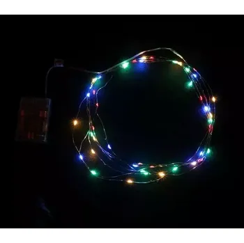 Vánoční dekorace Dekorační řetěz s LED světýlky - barevná 5 m