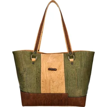 Kabelka ELENCO Korková dámská kabelka přes rameno 805MS zelená