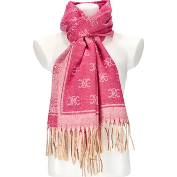 Šála Dámská fuchsiově červená teplá dlouhá zimní šála 208x66 cm