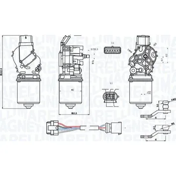Motorek stěrače a odstřikovače Motor stěračů AGB 6060SWP2