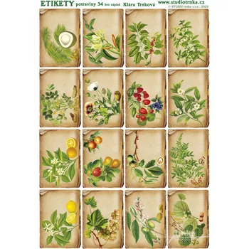 Speciální papír Samolepicí etikety potraviny 34, bez nápisů