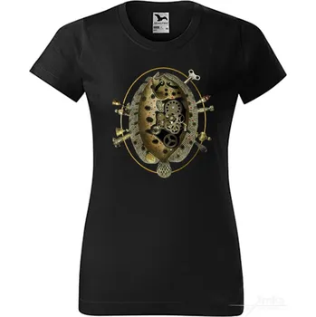 Dámské tričko Tričko dámské Natáhneme platýze, Steampunk Barva: Černá, Velikost: XXL